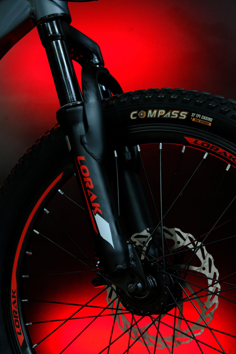 LORAK SHARK 20 BLACK Матовый Серый/Красный