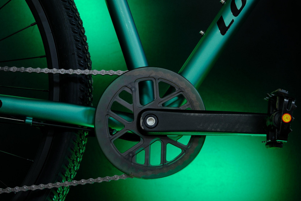 LORAK Sel 9000 8 sp Матовый Чёрный/Зелёный 21р (на рост 183-190)